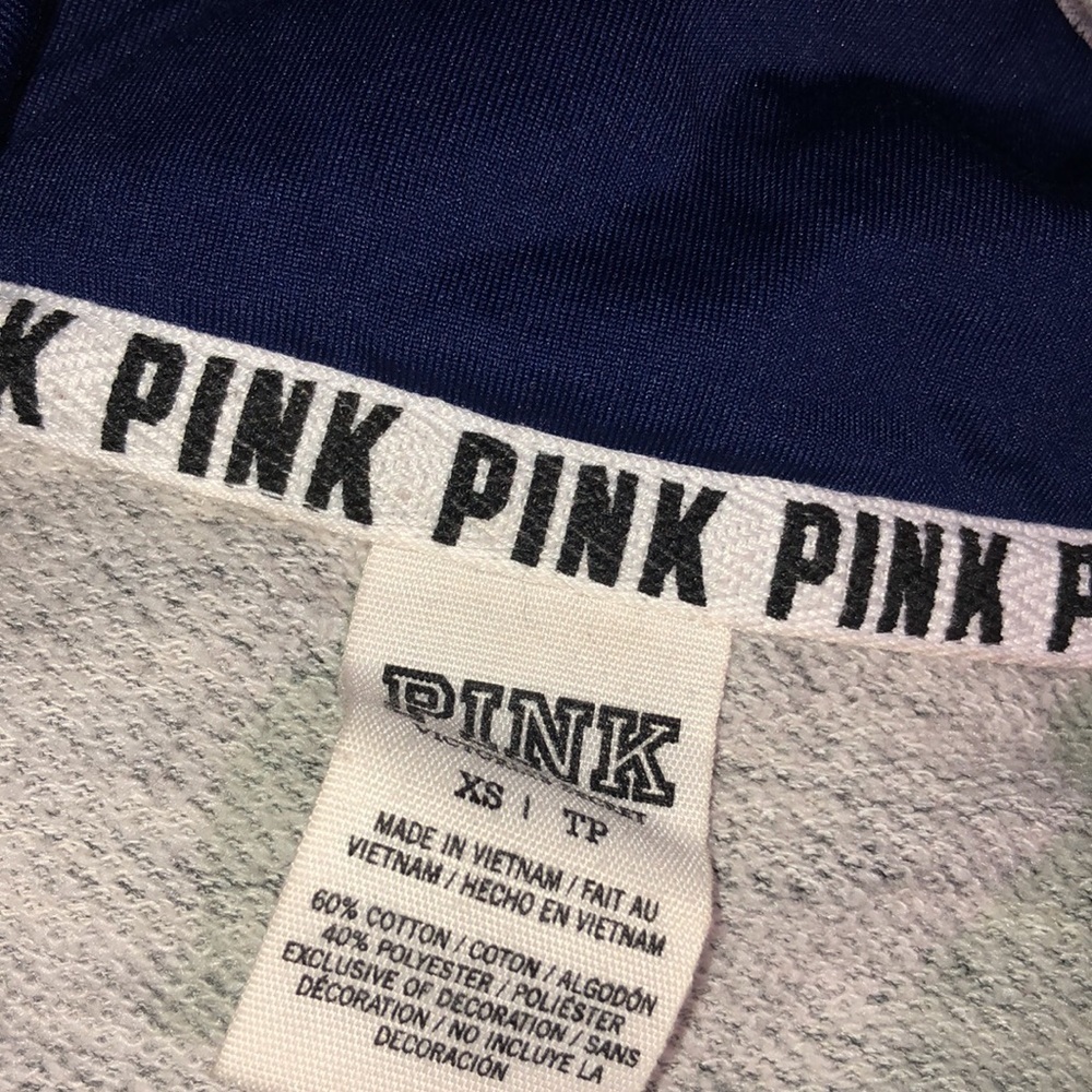 Victoria’s Secret pink quarter zip sweatshirt purple/blue and gray size XS TOP‌ - Picture 5 of 6